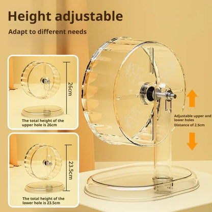 Silent Transparent Hamster Running Wheel Toy