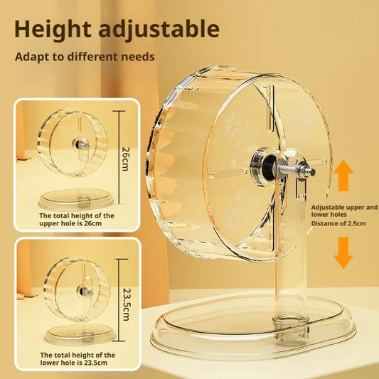 Silent Transparent Hamster Running Wheel Toy