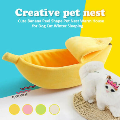 Funny Banana Pet Bed House for Cats & Small Dogs