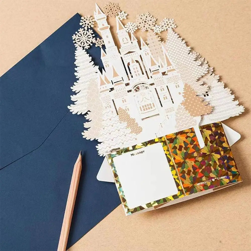 3D Pop-Up Christmas Greeting Card with Envelope