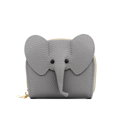 Cute Elephant Women’s Zip Card Wallet