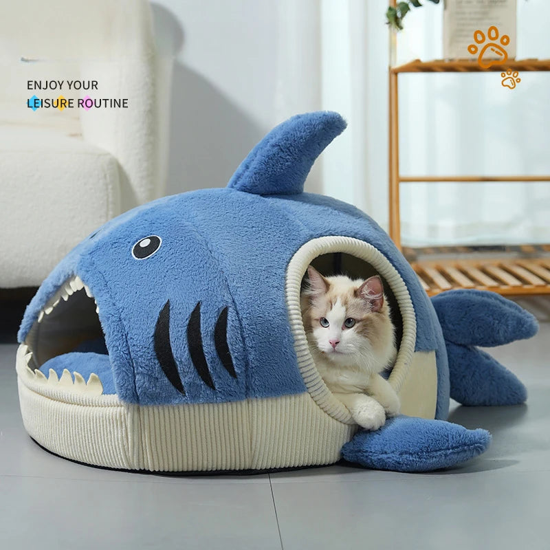 Shark Pet Cave Bed