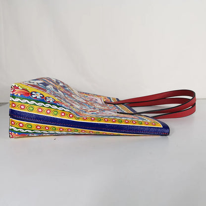 Italian-Inspired Printed PU Leather Tote Bag