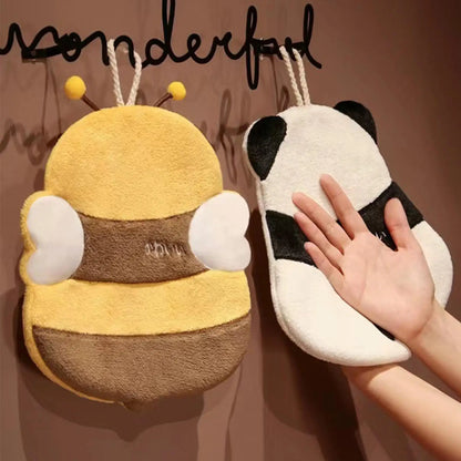 Cute Hanging Hand Towel with Cartoon Design