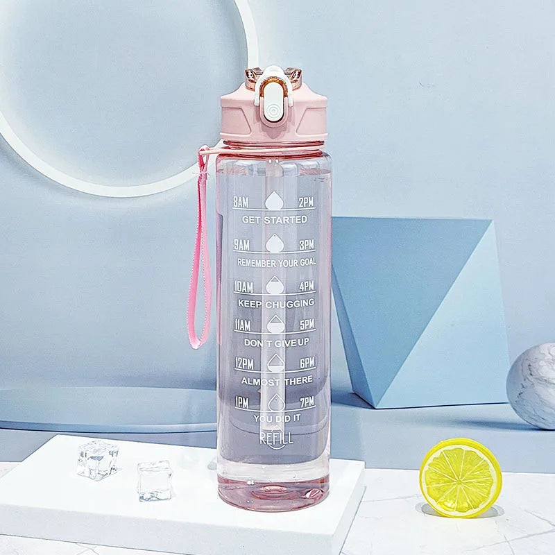 Sports Water Bottle with Time Marker