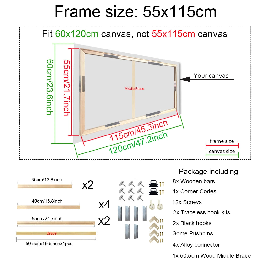 Wooden Canvas Frame for Paintings & Photos