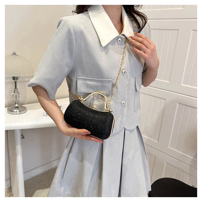 Pearl Chain Evening Shoulder Bag