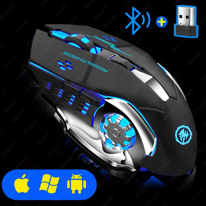 Dual-Mode Wireless RGB Computer Mouse
