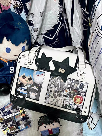 Transparent DIY Ita Shoulder Bag for Pins & Collectibles