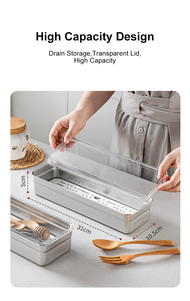 Stainless Steel Tableware Storage Box
