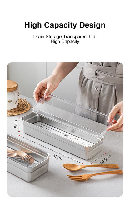 Stainless Steel Tableware Storage Box