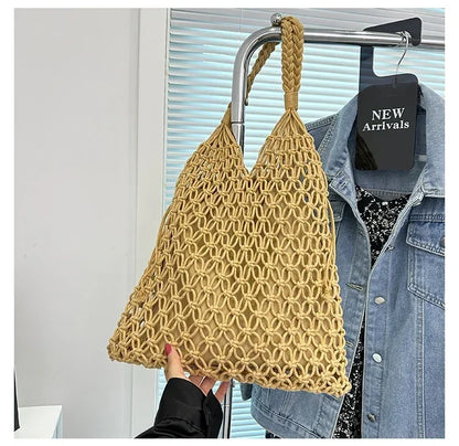 Handwoven Mesh Summer Tote Bag