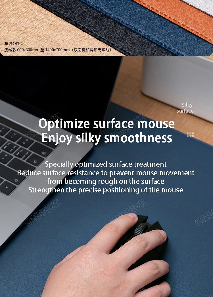 Large PU Leather Desk Mat & Mouse Pad