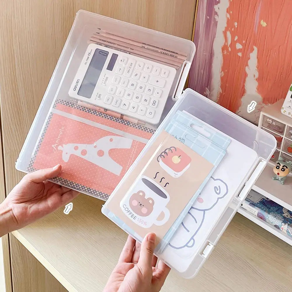 A4 Transparent Document Storage Box