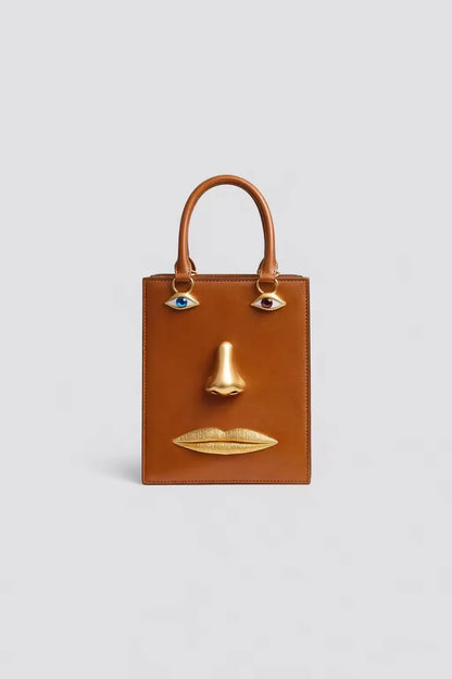 Vintage Mini PU Leather Crossbody Tote Bag