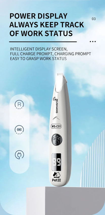 Rechargeable Waterproof Paw, Face & Ear Hair Trimmer