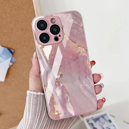 iPhone Case Marble Silicone Red