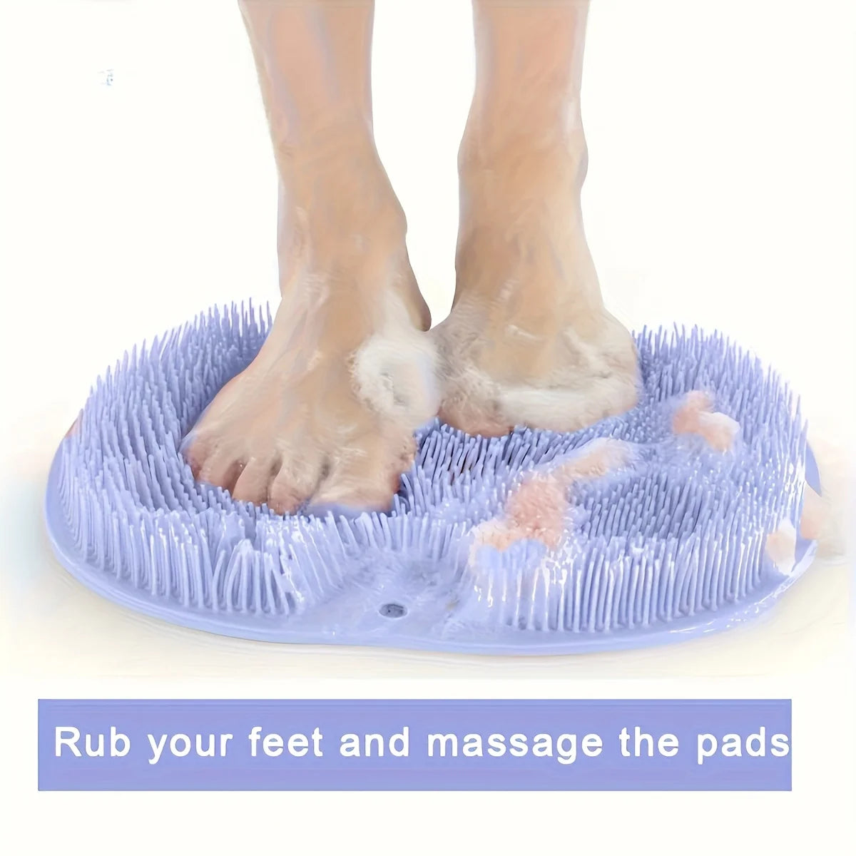 1Pc Bathroom Shower Foot Massage Mat with Non-slip Suction Cup
