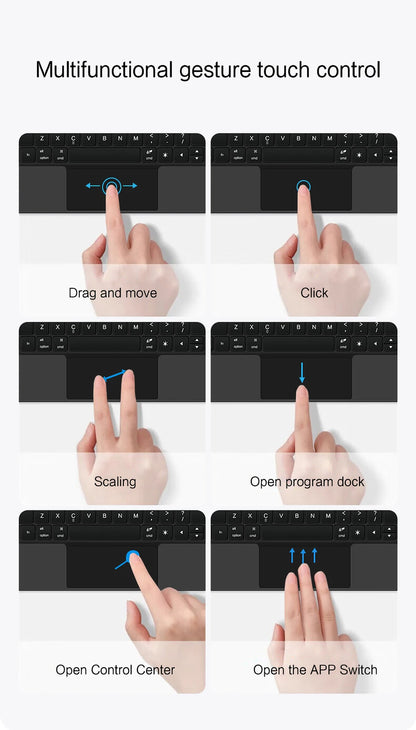 Backlit Keyboard Case with Trackpad for iPad Air & iPad Pro