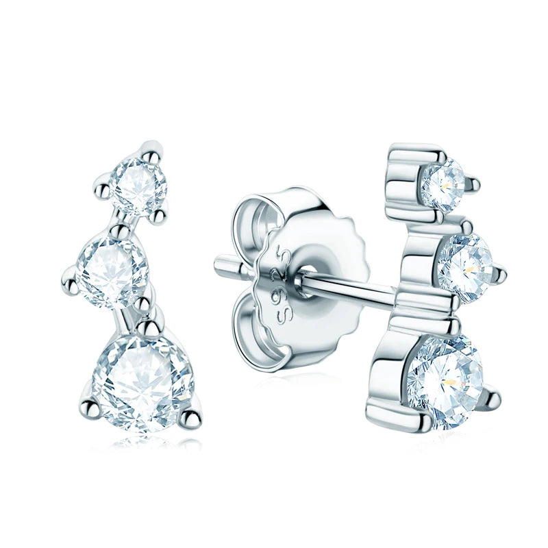 925 Sterling Silver Moissanite Big Dipper Earrings