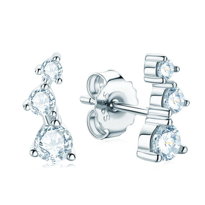 925 Sterling Silver Moissanite Big Dipper Earrings