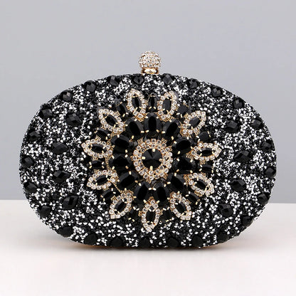 Flower Rhinestones Evening Bag