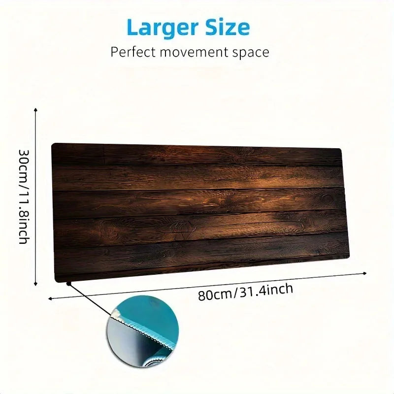 Rustic Wooden Style Mouse Pad Desk Mat