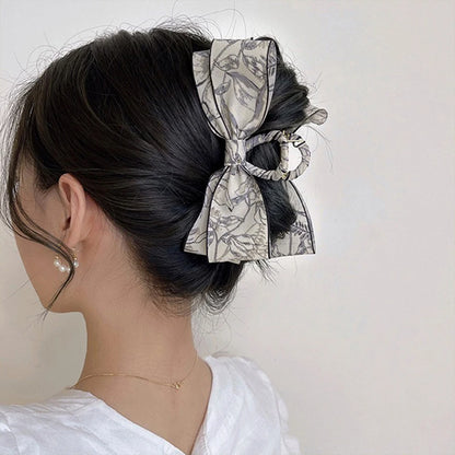 Korean Bowknot Vintage Large Hair Claw Clips