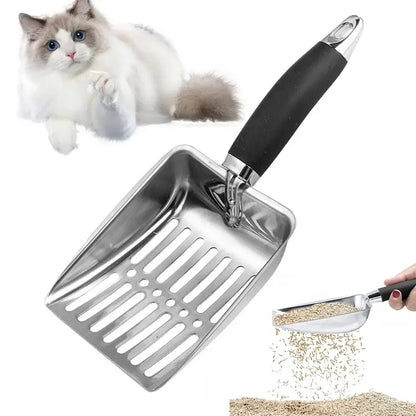 Stainless Steel Cat Litter Scoop with Long Handle