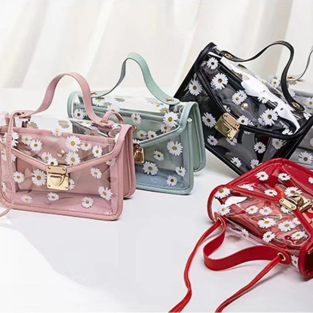 Women’s Transparent Floral Crossbody Shoulder Bag