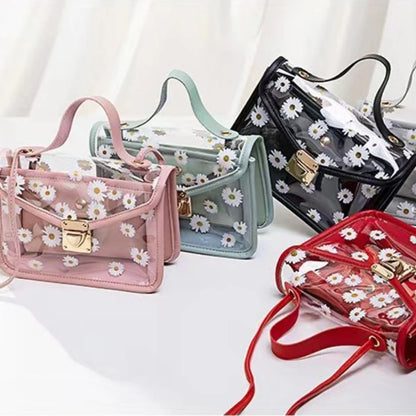 Women’s Transparent Floral Crossbody Shoulder Bag