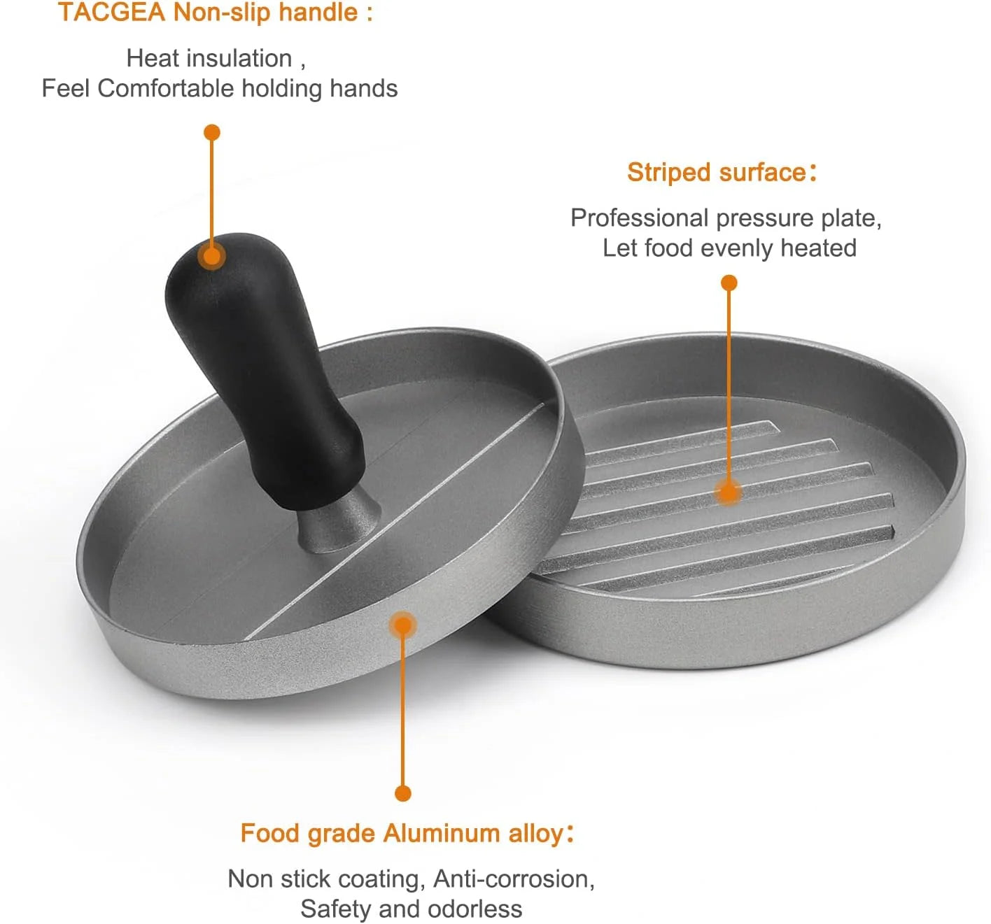 Non-Stick Hamburger Press Patty Maker with Wax
