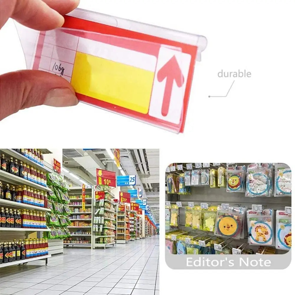 Transparent Plastic Price Tag Holders