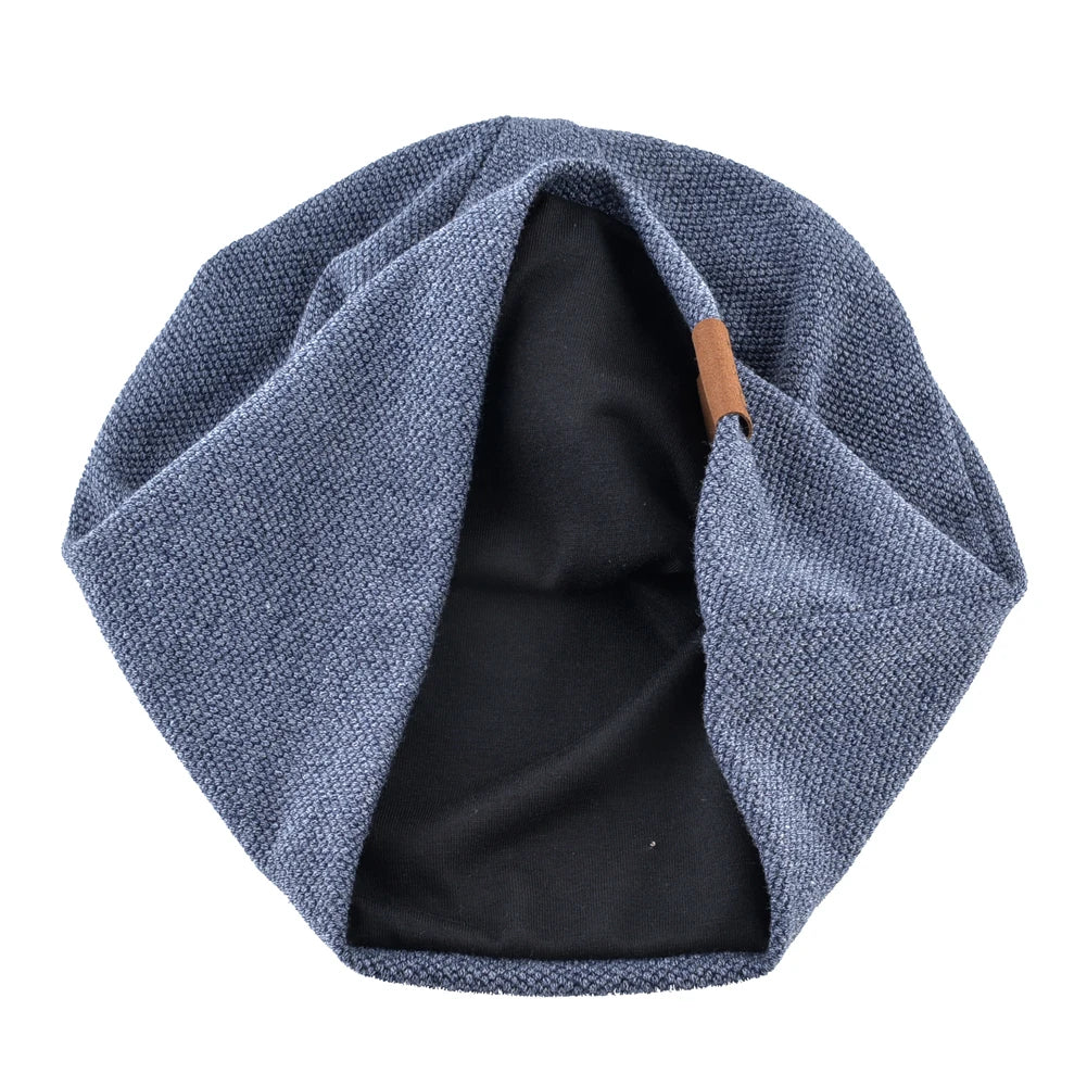 Unisex Cotton Knit Casual Beanie Hat