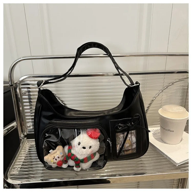 Y2K Transparent Ita Shoulder Bag