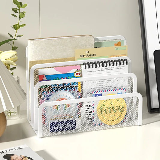 Metal Mesh Desk Mail Organizer File Holder