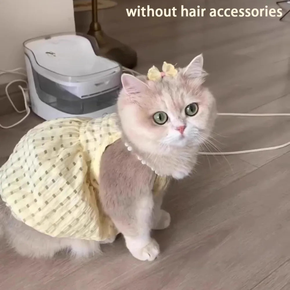 Polka Dot Princess Pet Dress for Cats & Small Dogs