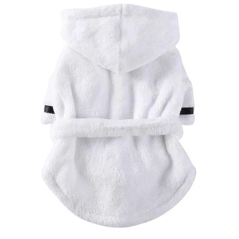 Pet Dog Bathrobe Drying Robe with Adjustable Belt