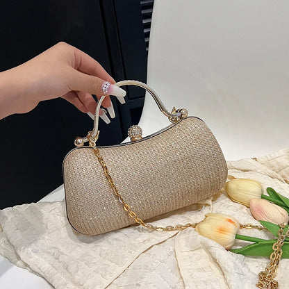 Pearl Chain Evening Shoulder Bag