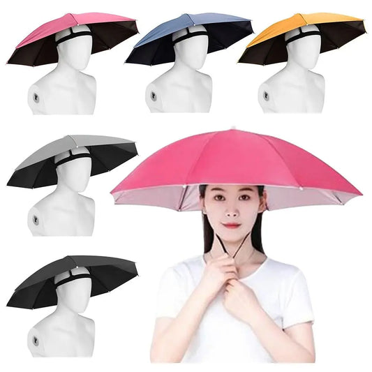 Foldable Head Umbrella Hat