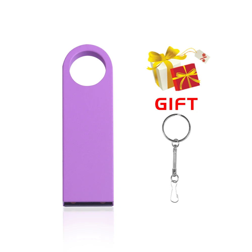 Waterproof Metal USB 2.0 Flash Drive with Keychain