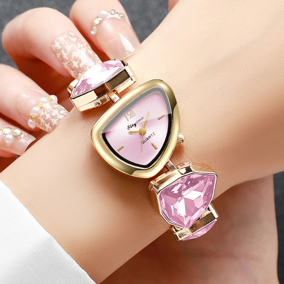 Rhinestone Bracelet Quartz Watch