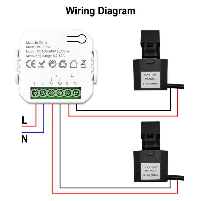 Smart WiFi Energy Meter with Clamp Sensor