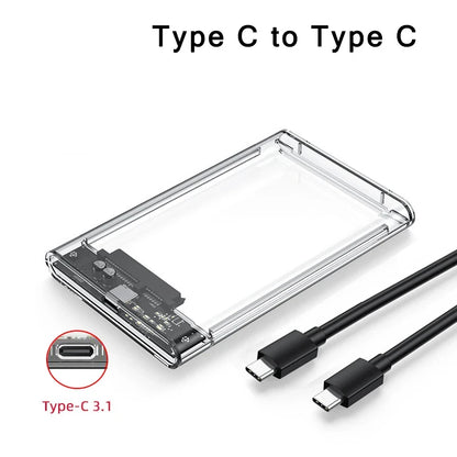 Transparent 2.5” SATA HDD & SSD Enclosure