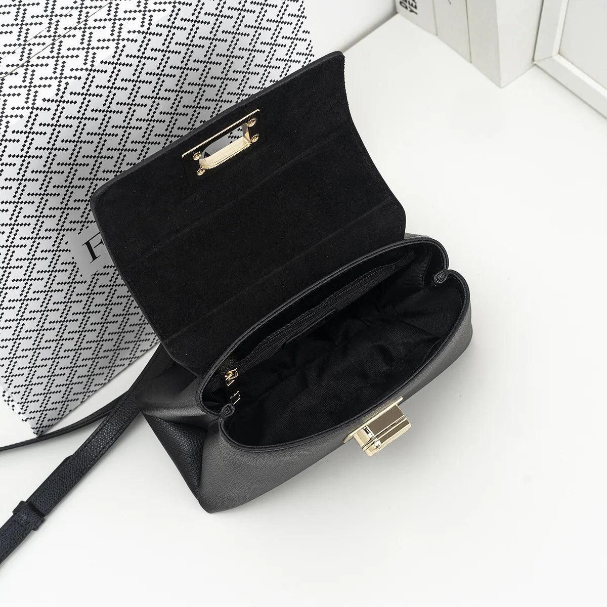 Mini Genuine Leather Satchel Crossbody Bag