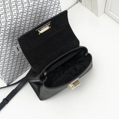 Mini Genuine Leather Satchel Crossbody Bag