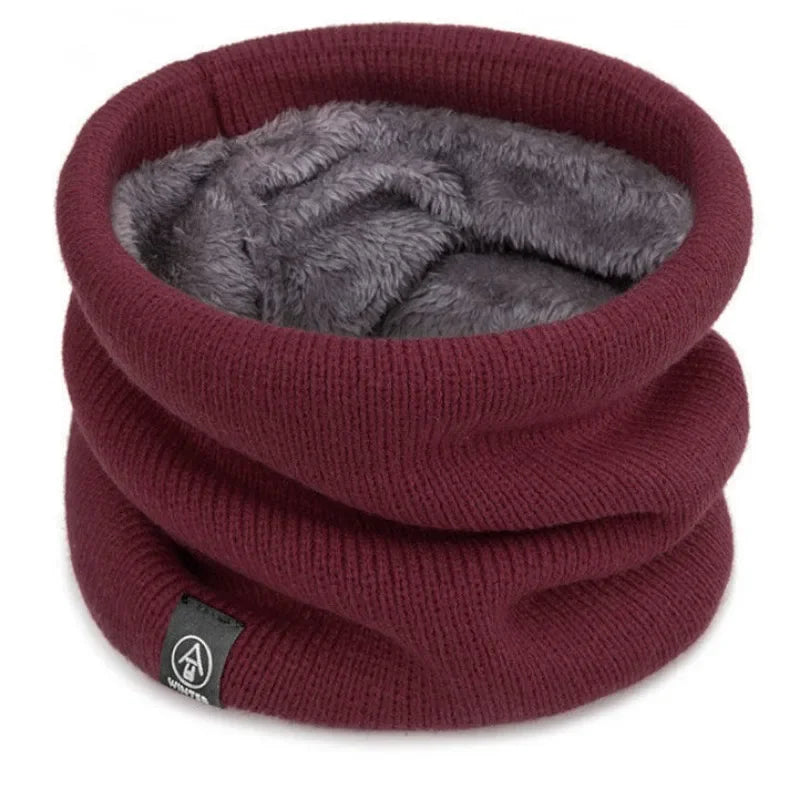 Fleece-Lined Knitted Neck Warmer