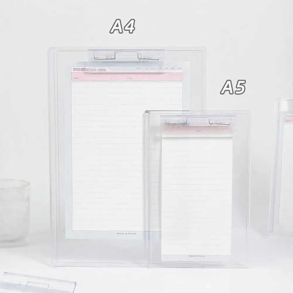 Transparent Acrylic Clipboard File Folder
