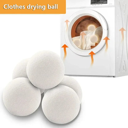 Natural Wool Dryer Balls – Reusable Laundry Fabric Softener Set