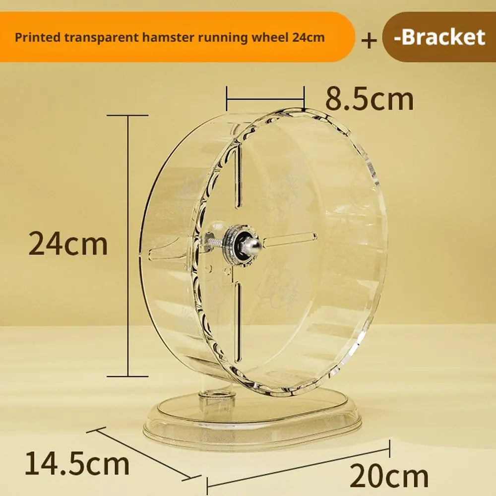 Silent Transparent Hamster Running Wheel Toy